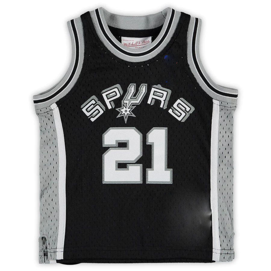 S.Antonio Spurs #21 Tim Duncan Mitchell & Ness Infant Retired Player Jersey Black Stitched American Basketball Jersey UNEC