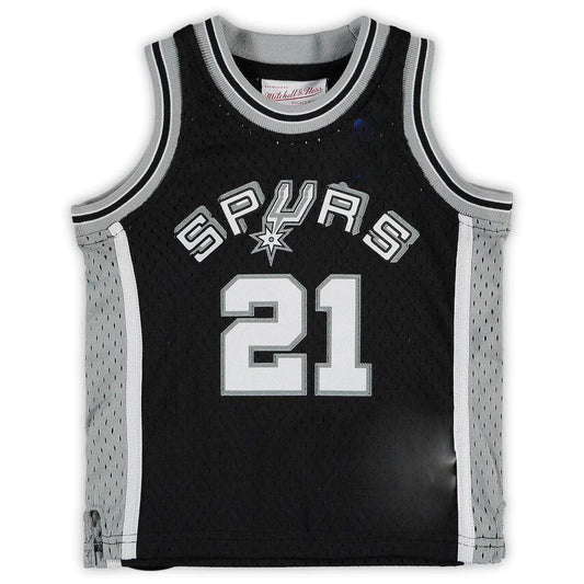 S.Antonio Spurs #21 Tim Duncan Mitchell & Ness Infant Retired Player Jersey Black Stitched American Basketball Jersey UNEC