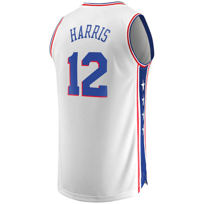 PH.76ers #12 Tobias Harris Fanatics Branded Fast Break Replica Player Team Jersey Association Edition  White Stitched American Basketball Jersey UNEC