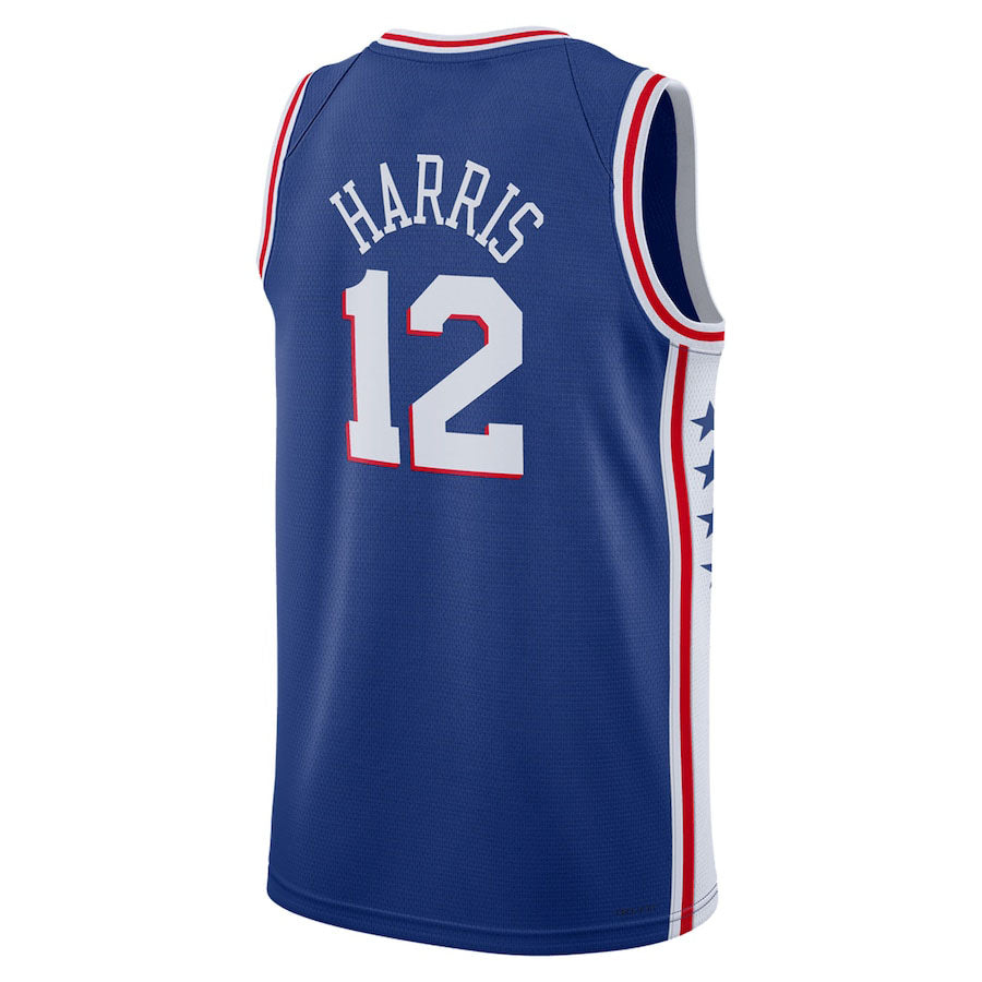 PH.76ers #12 Tobias Harris Unisex 2022-23 Swingman Jersey Icon Edition Royal Stitched American Basketball Jersey UNEC