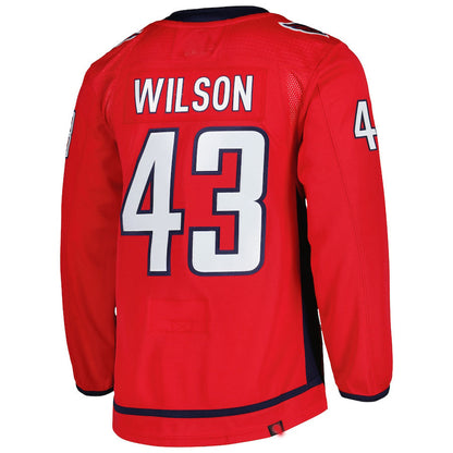 W.Capitals #43 Tom Wilson Home Primegreen Authentic Pro Player Jersey Red Stitched American Hockey Jersey UNEC