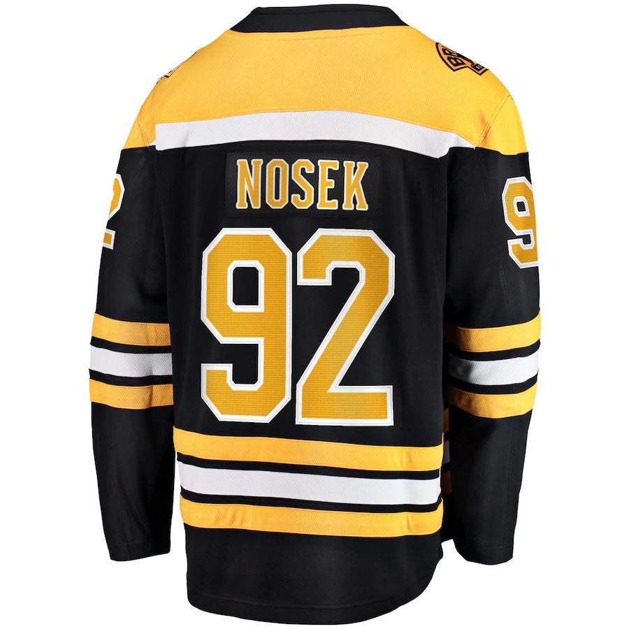 B.Bruins #92 Tomas Nosek Fanatics Branded Home Breakaway Player Jersey Black Stitched American Hockey Jersey UNEC