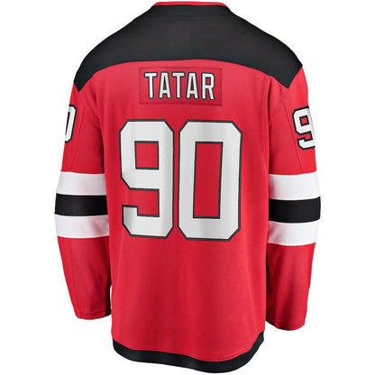 NJ.Devils #90 Tomas Tatar Fanatics Branded Home Breakaway Player Jersey Red Stitched American Hockey Jersey UNEC