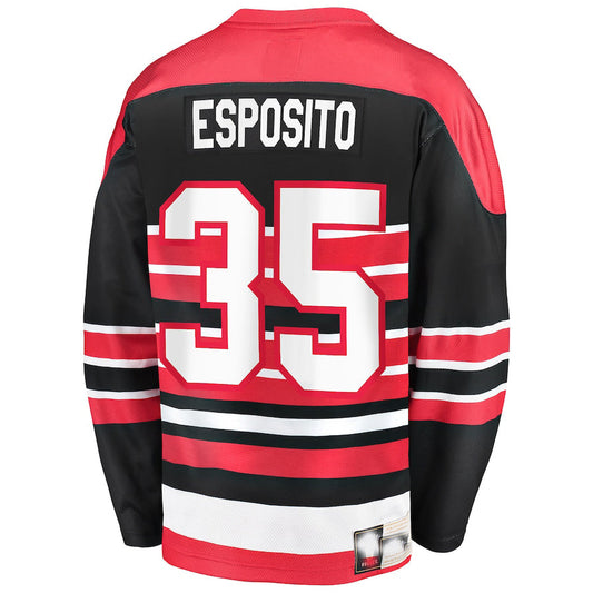 C.Blackhawks #35 Tony Esposito Fanatics Branded Premier Breakaway Retired Player Jersey Red Stitched American Hockey Jersey UNEC