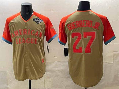 Toronto Blue Jays American League #27 Vladimir Guerrero Jr. Cream All-Star 2025 World Series Limited Stitched Baseball Jersey