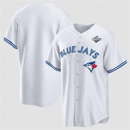 Toronto Blue Jays Blank White 2025 World Series Home Cool Base Stitched Baseball Jersey