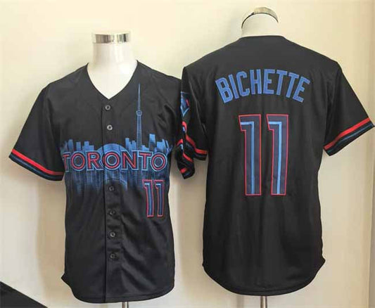 Toronto Blue Jays #11 Bo Bichette Navy 2024 City Connect Limited Stitched Baseball Jersey