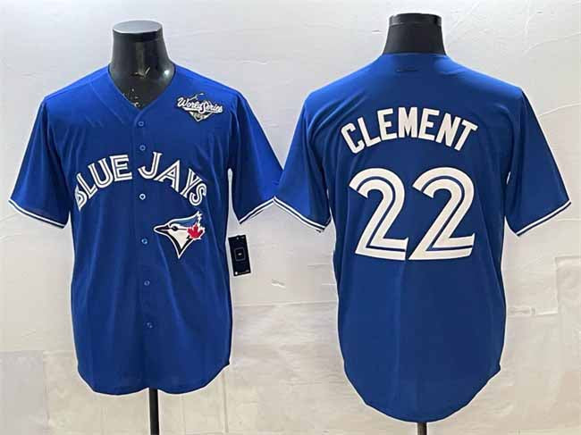 Toronto Blue Jays #22 Ernie Clement Blue 2025 World Series Cool Base Stitched Baseball Jersey