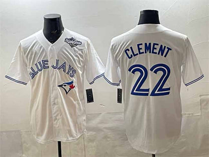Toronto Blue Jays #22 Ernie Clement White 2025 World Series Home Cool Base Stitched Baseball Jersey