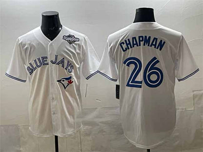 Toronto Blue Jays #26 Matt Chapman White 2025 World Series Home Cool Base Stitched Baseball Jersey