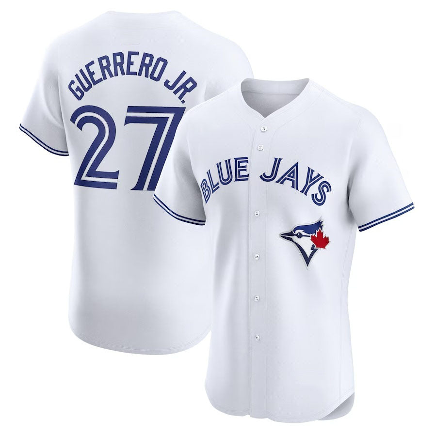 Toronto Blue Jays #27 Vladimir Guerrero Jr. Home Elite Player Jersey - White Stitched Baseball Jersey
