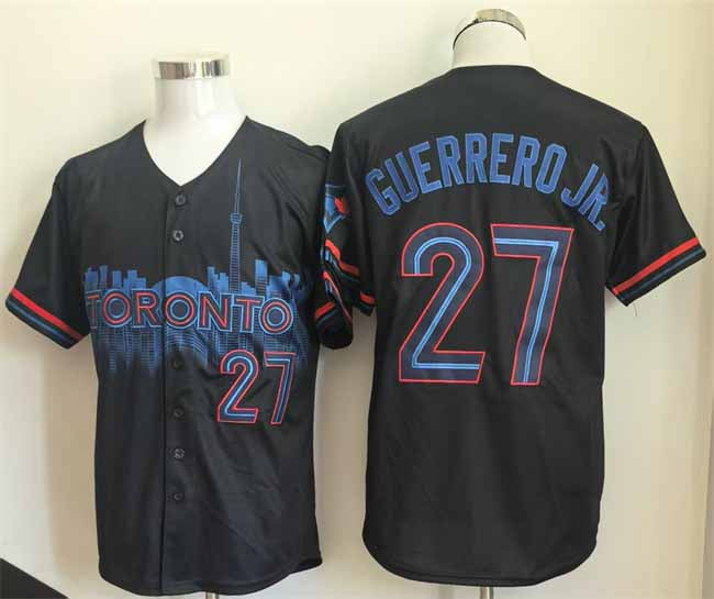 Toronto Blue Jays #27 Vladimir Guerrero Jr. Navy 2024 City Connect Limited Stitched Baseball Jersey