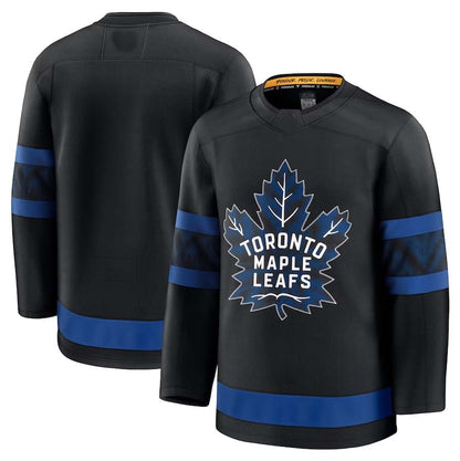T.Maple Leafs Fanatics Alternate Premium Jersey - Black Stitched American Hockey Jersey UNEC