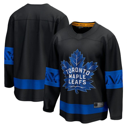 T.Maple Leafs Fanatics Branded Alternate Premier Breakaway Reversible Blank Jersey  Blank Jersey Black Stitched American Hockey Jersey UNEC