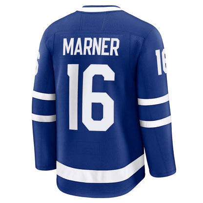 T.Maple Leafs #16 Mitch Marner Fanatics Home Premium Jersey - Blue Stitched American Hockey Jersey UNEC