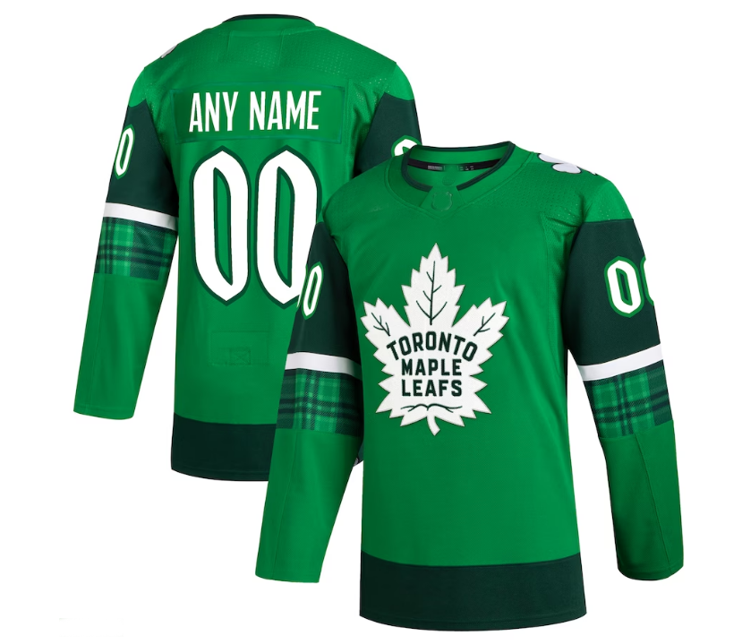 Custom T.Maple Leafs 2023 St. Patrick's Day Primegreen Authentic Jersey - Kelly Green Stitched American Hockey Jersey UNEC