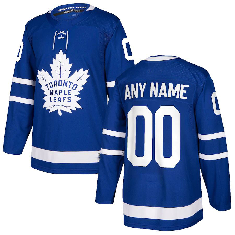 Custom T.Maple Leafs Authentic Jersey  Blue Stitched American Hockey Jersey UNEC
