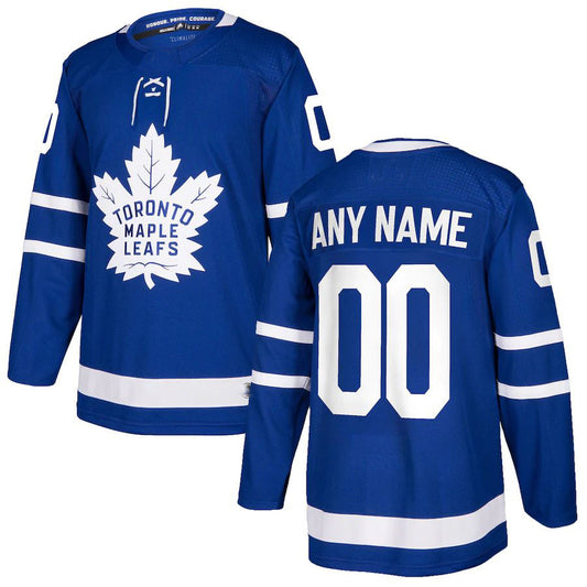 Custom T.Maple Leafs Authentic Jersey  Blue Stitched American Hockey Jersey UNEC