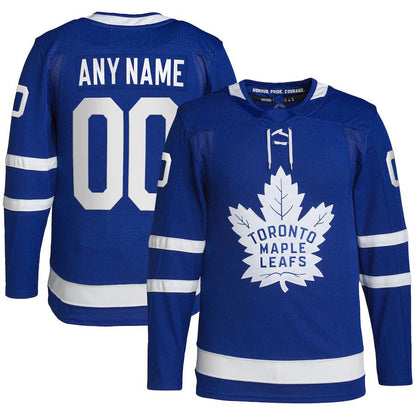 Custom T.Maple Leafs Home Primegreen Authentic Pro Blue Stitched American Hockey Jersey UNEC