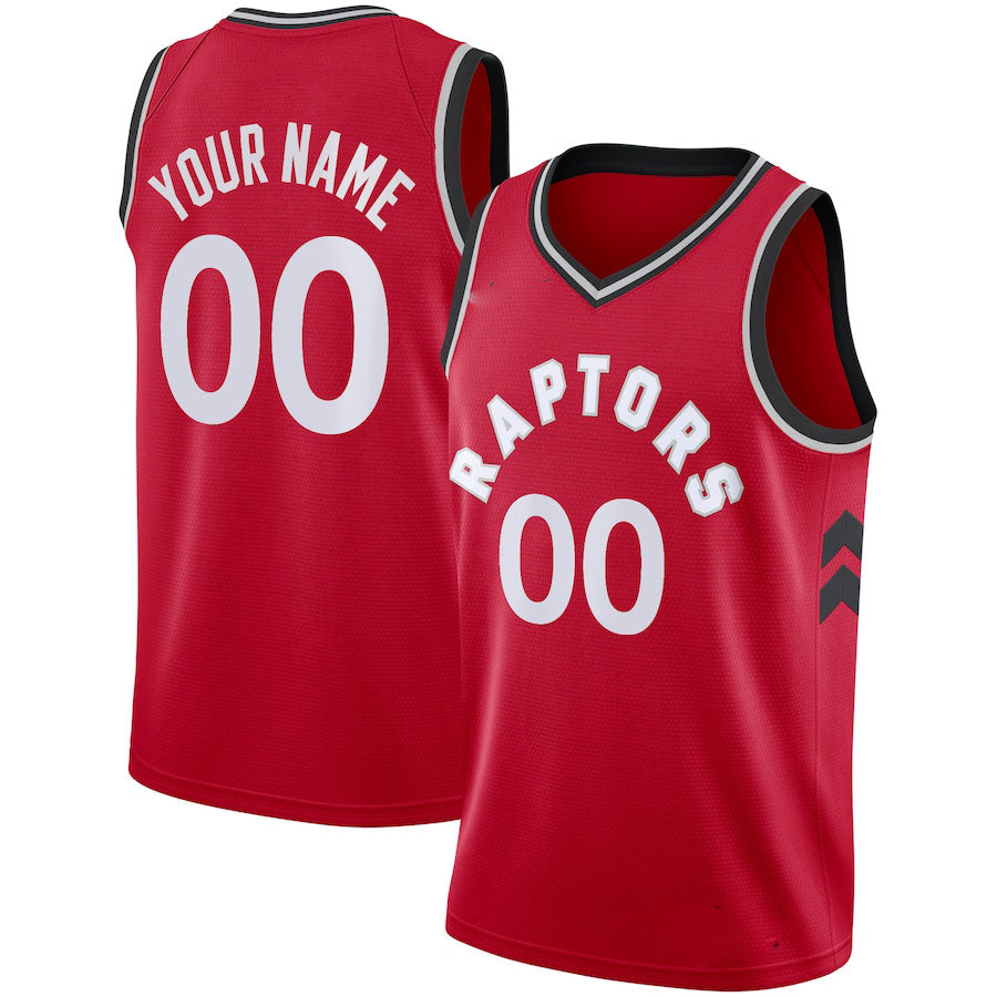 Custom T.Raptors Swingman Jersey Icon Edition Red Stitched Basketball Jersey