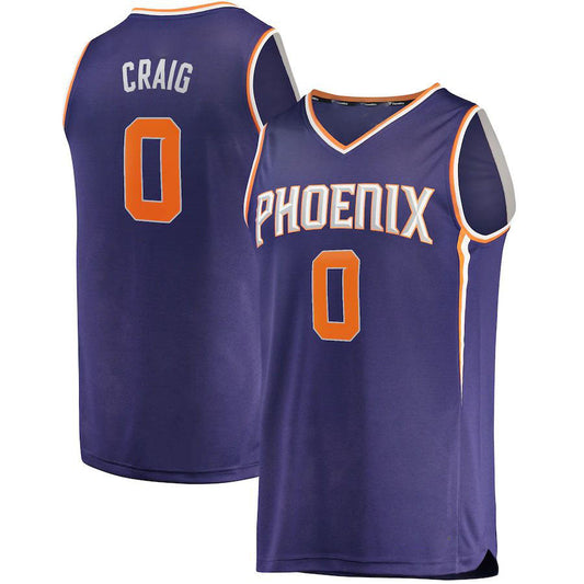 P.Suns #0 Torrey Craig Fanatics Branded 2021-22 Fast Break Replica Jersey Icon Edition Purple Stitched American Basketball Jersey UNEC