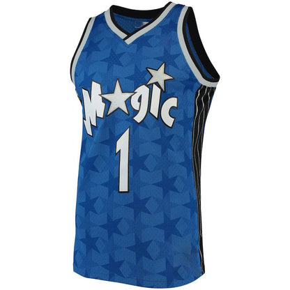O.Magic #1 Tracy McGrady Mitchell & Ness Big & Tall 2000-01 Hardwood Classics Swingman Jersey Blue Stitched American Basketball Jersey UNEC