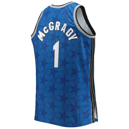O.Magic #1 Tracy McGrady Mitchell & Ness Big & Tall 2000-01 Hardwood Classics Swingman Jersey Blue Stitched American Basketball Jersey UNEC