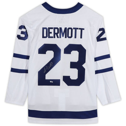 T.Maple Leafs #23 Travis Dermott Fanatics Authentic Autographed White  Stitched American Hockey Jersey UNEC