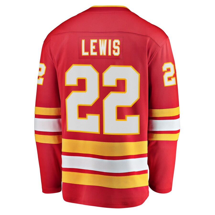 C.Flames #22 Trevor Lewis Fanatics Branded Home Breakaway Player Jersey Red Stitched American Hockey Jersey UNEC