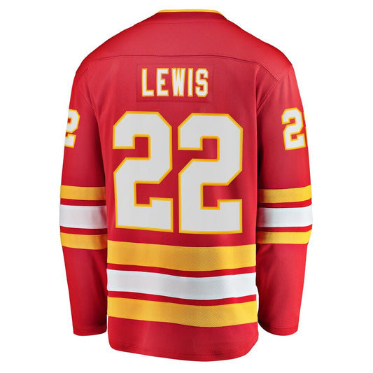 C.Flames #22 Trevor Lewis Fanatics Branded Home Breakaway Player Jersey Red Stitched American Hockey Jersey UNEC
