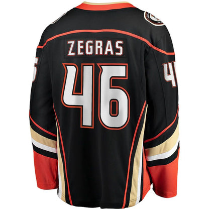 A.Ducks A.Ducks #46 Trevor Zegras Fanatics Branded Home Breakaway Jersey Black Stitched American Hockey Jersey UNEC