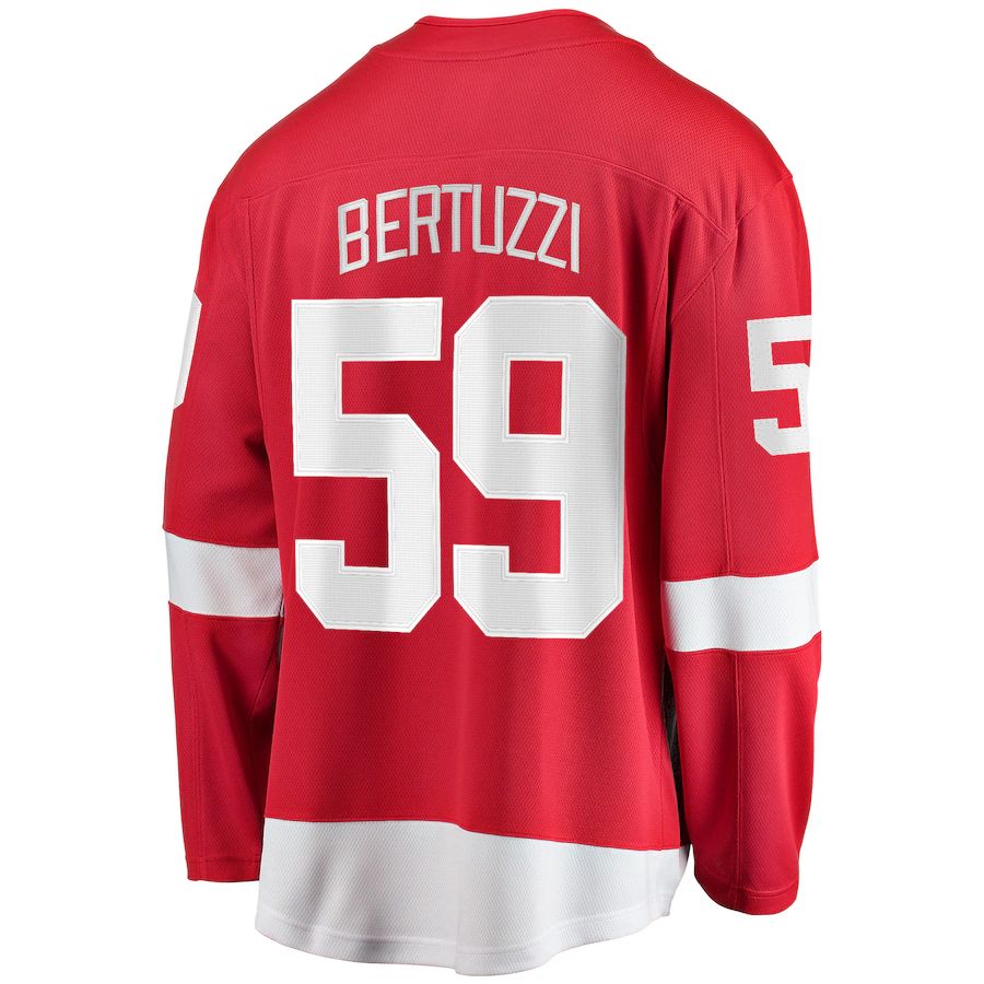 D.Red Wings #59 Tyler Bertuzzi Fanatics Branded Home Premier Breakaway Player Jersey Red Stitched American Hockey Jersey UNEC