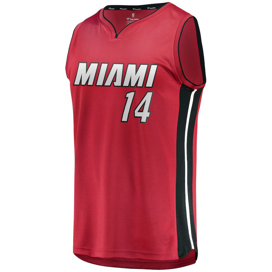 M.Heat #14 Tyler Herro Fanatics Branded 2020-21 Fast Break Replica Jersey Red Statement Edition Stitched American Basketball Jersey UNEC