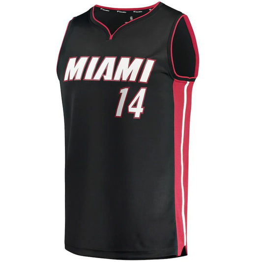 M.Heat #14 Tyler Herro Fanatics Branded 2020-21 Fast Break Replica Jersey Black Icon Edition Stitched American Basketball Jersey UNEC