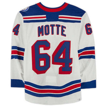 NY.Rangers #64 Tyler Motte Fanatics Authentic Game-Used White Stitched American Hockey Jersey UNEC