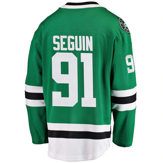 D.Stars #91 Tyler Seguin Fanatics Branded Breakaway Player Jersey Kelly Green Stitched American Hockey Jersey UNEC