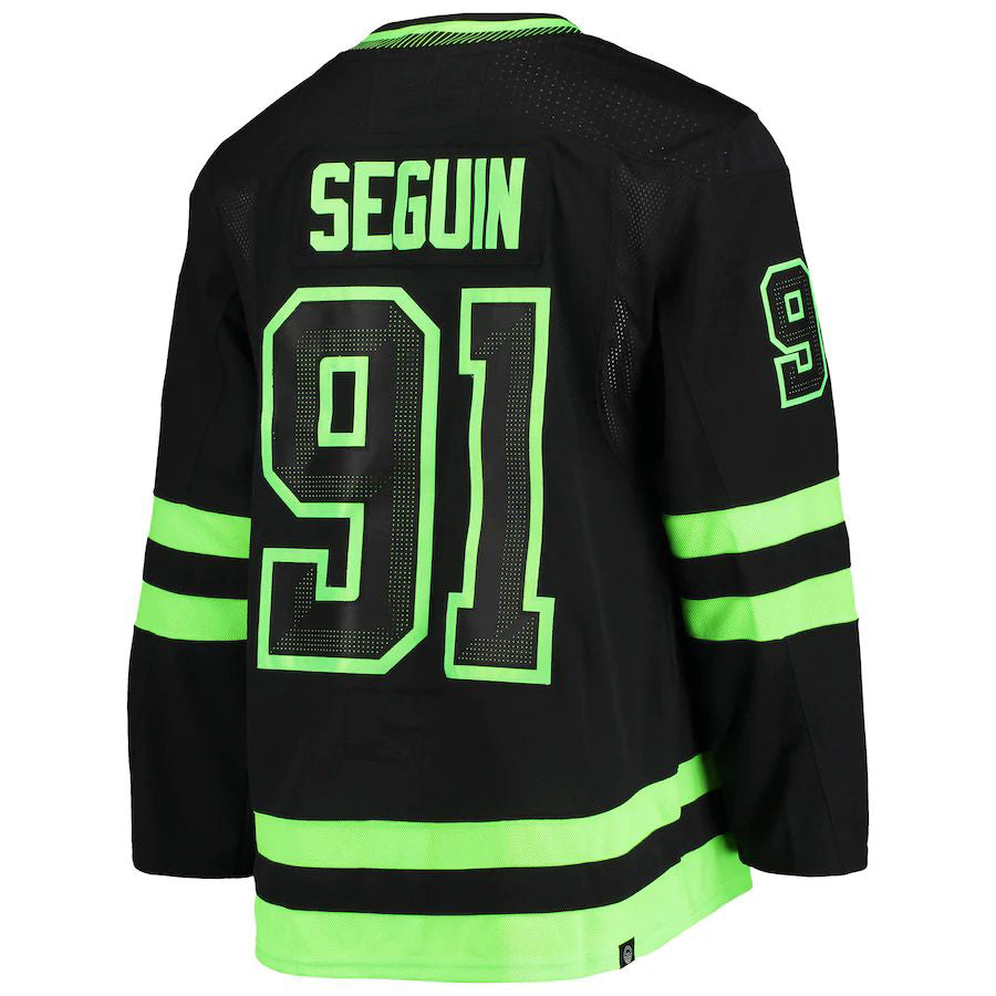 D.Stars #91 Tyler Seguin Alternate Primegreen Authentic Pro Player Jersey Black Green Stitched American Hockey Jersey UNEC