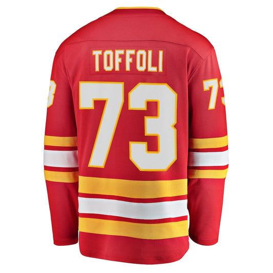 C.Flames #73 Tyler Toffoli Fanatics Branded Home Breakaway Player Jersey Red Stitched American Hockey Jersey UNEC
