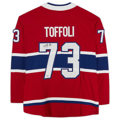 M.Canadiens #73 Tyler Toffoli Fanatics Authentic Autographed Breakaway Jersey Red Stitched American Hockey Jersey UNEC