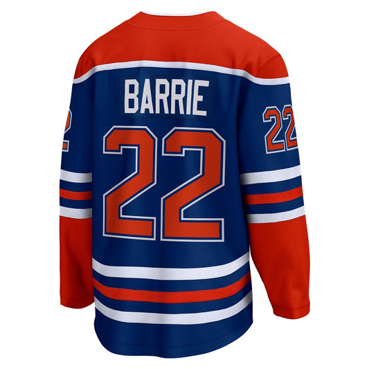 E.Oilers #22 Tyson Barrie Fanatics Branded Home Breakaway Player Jersey Royal Stitched American Hockey Jersey UNEC