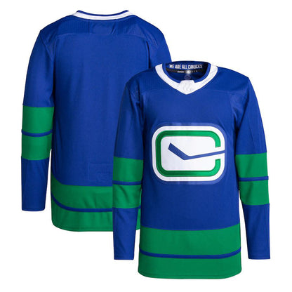 V.Canucks Alternate Primegreen Authentic Pro Blank Jersey Blue Stitched American Hockey Jersey UNEC