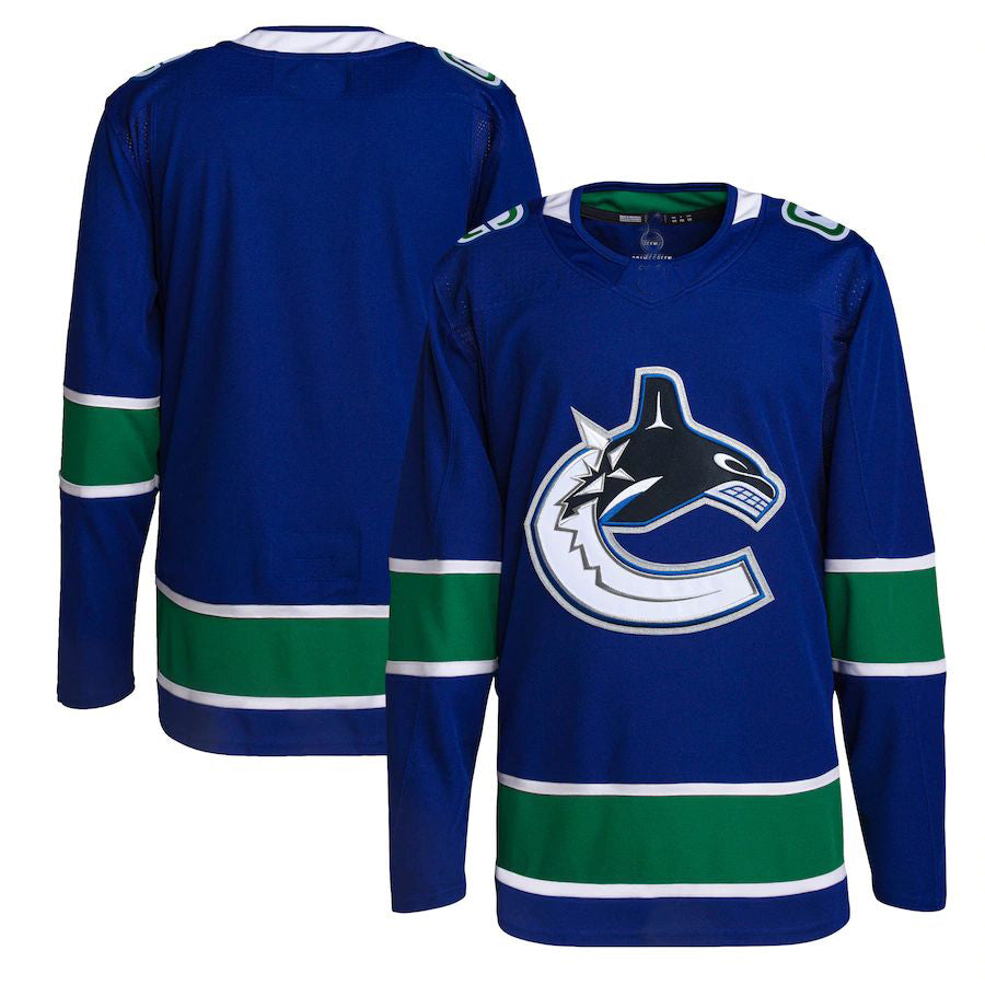 V.Canucks Home Primegreen Authentic Pro Jersey Blue Stitched American Hockey Jersey UNEC