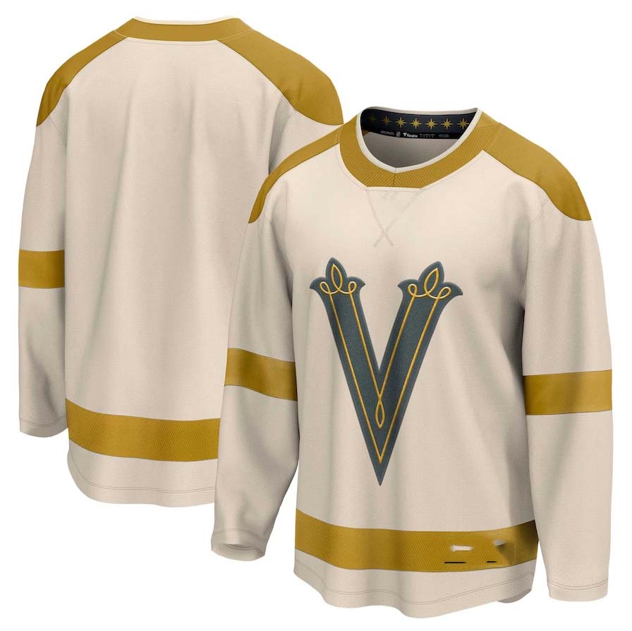 V.Golden Knights Fanatics 2024 NHL Winter Classic Breakaway Jersey - Cream Stitched American Hockey Jersey UNEC