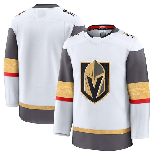 V.Golden Knights Fanatics Away Premium Jersey - White Stitched American Hockey Jersey UNEC
