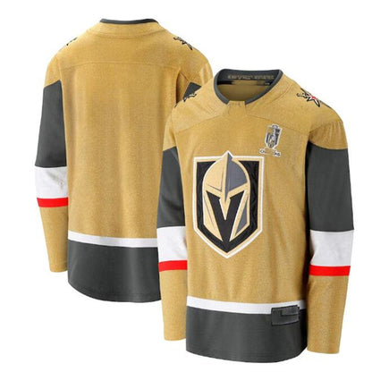 V.Golden Knights Fanatics Branded 2023 Stanley Cup Champions Home Breakaway Jersey - Gold Hockey Jersey UNEC