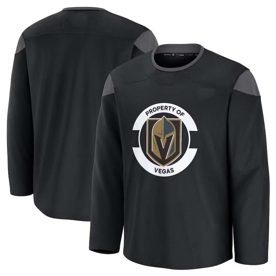 V.Golden Knights Fanatics Team Practice Jersey - Black Stitched American Hockey Jersey UNEC