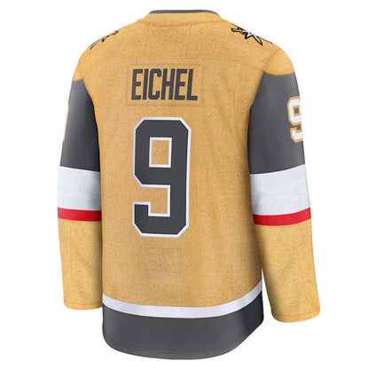 V.Golden Knights #9 Jack Eichel Fanatics Home Premium Jersey - Gold Stitched American Hockey Jersey UNEC