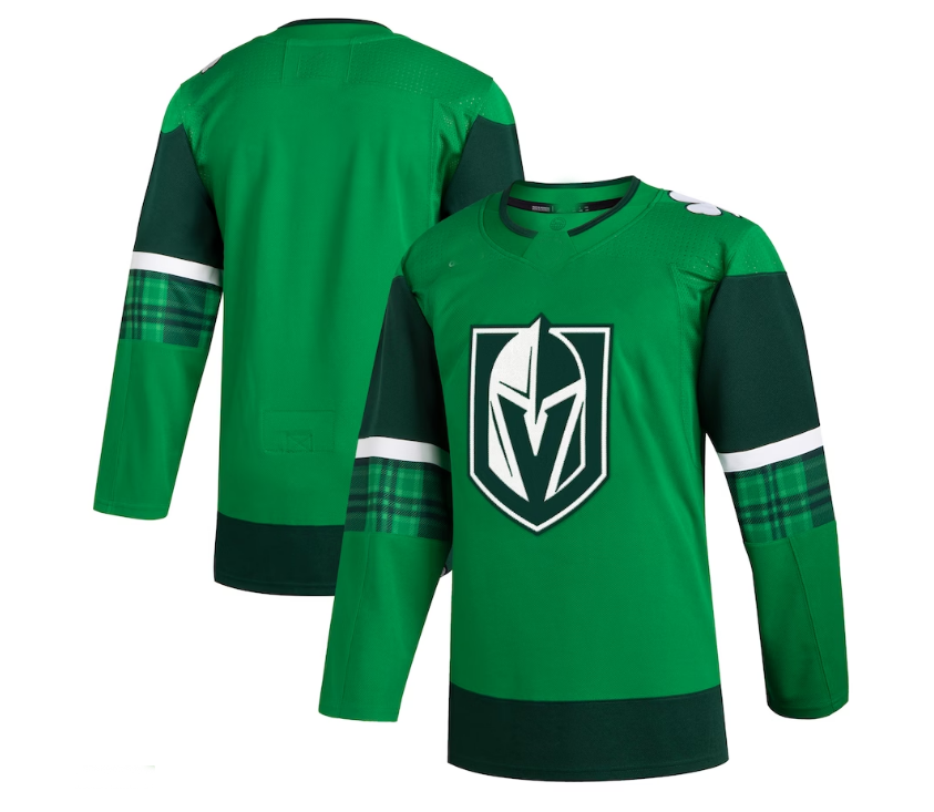 V.Golden Knights 2023 St. Patrick's Day Primegreen Authentic Jersey - Kelly Green Stitched American Hockey Jersey UNEC