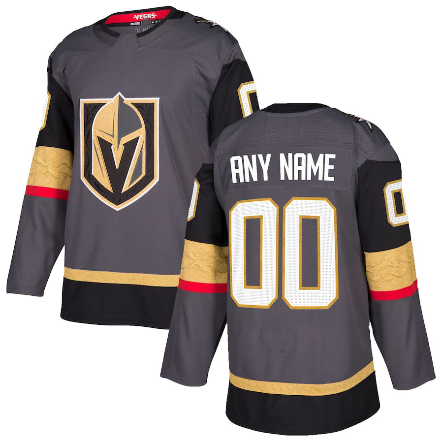 Custom V.Golden Knights Alternate Authentic  Jersey Gray Stitched American Hockey Jersey UNEC