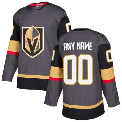 Custom V.Golden Knights Alternate Authentic  Jersey Gray Stitched American Hockey Jersey UNEC